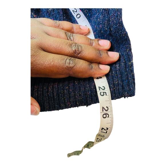 The Lucky Brand Womens Wool Blend Shawl Collar Knit Blue Cardigan Sweater Large - Picture 10 of 11